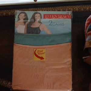 Ellen Tracy Teal and Peach Camisole Set XXL